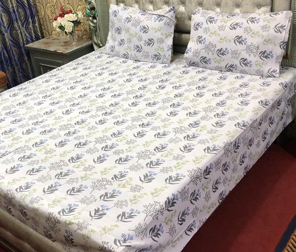 Pure Cotton Export Quality 3pcs Bedsheet AY-001010