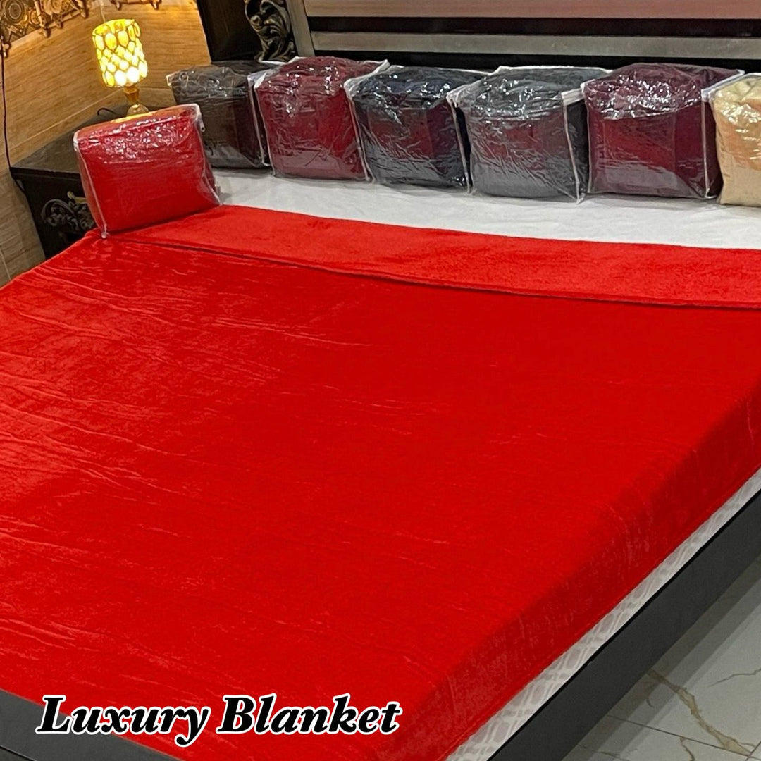 Luxury Export Quality Plain AC Blanket Red