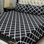 3D Leather Crystal Cotton Bedsheet AM3D-00414