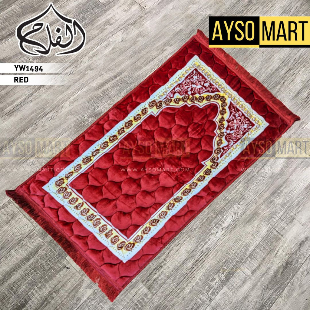 Most Comfortable Quilted Prayer Mat Jainamaz Red