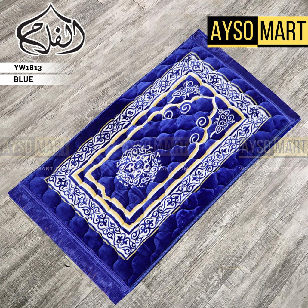 Most Comfortable Quilted Prayer Mat Jainamaz Blue