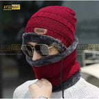 Beanie Wool Cap With Neck Warmer Unisex