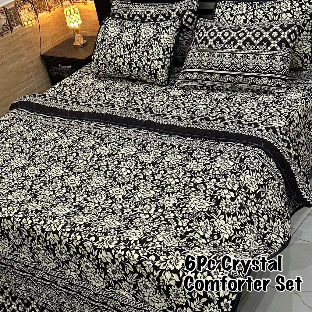 6pcs Luxury Crystal Cotton Comforter set