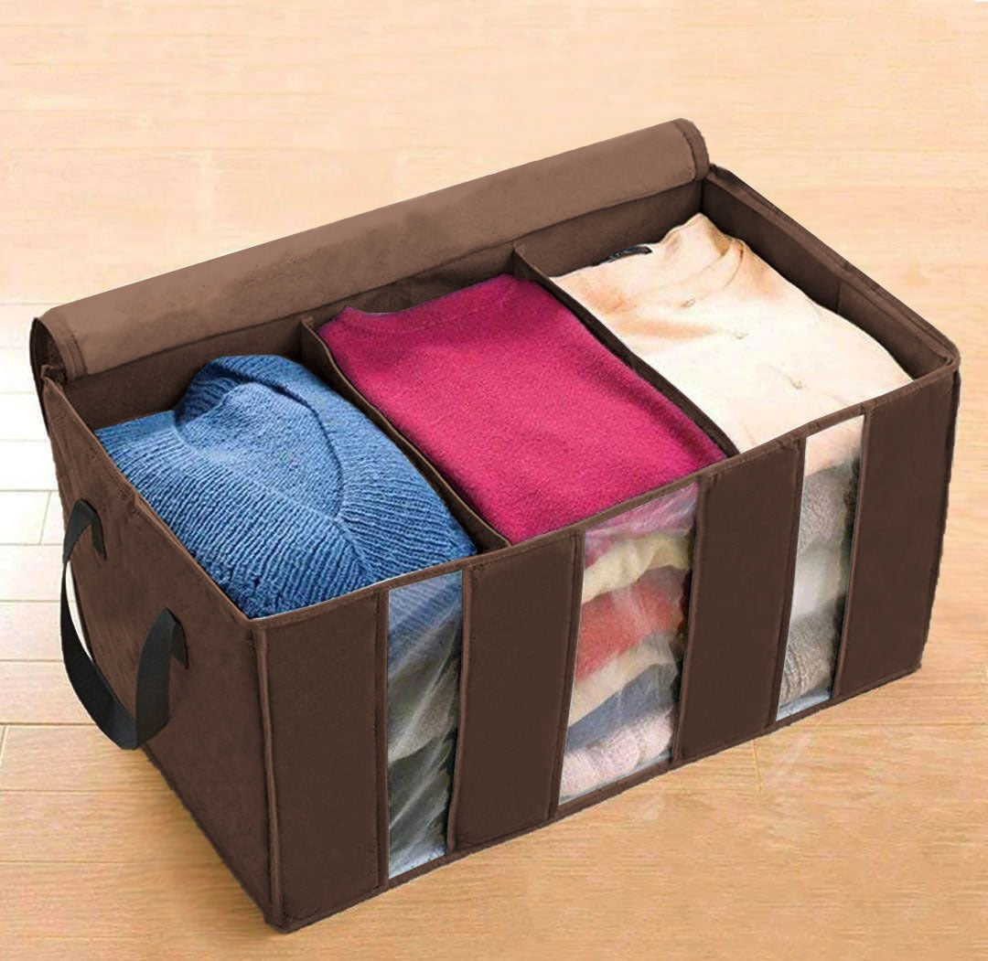 Multi Purpose 3 Compartment Storage Organizer / Clothes Storage Bag