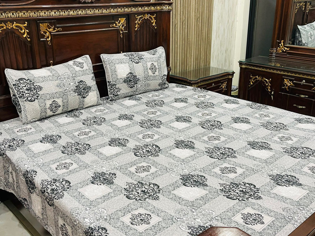 3D Leather Crystal Cotton Bedsheet AM3D-00342