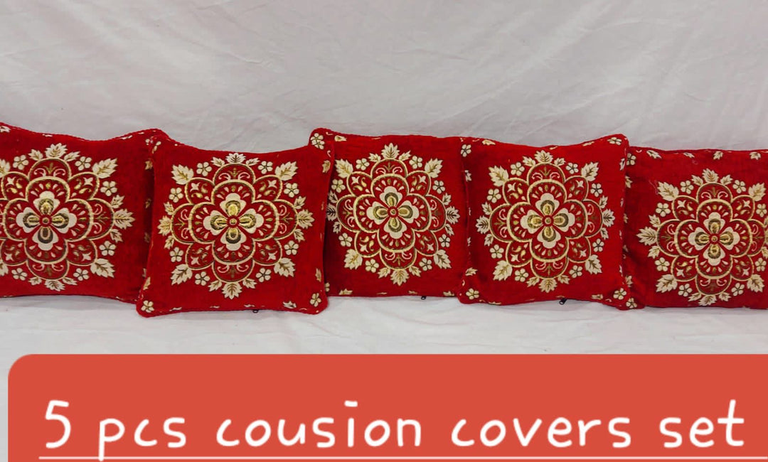 Luxury Velvet Jacquard Cushion Covers Pack of 5 AYCSH-00903