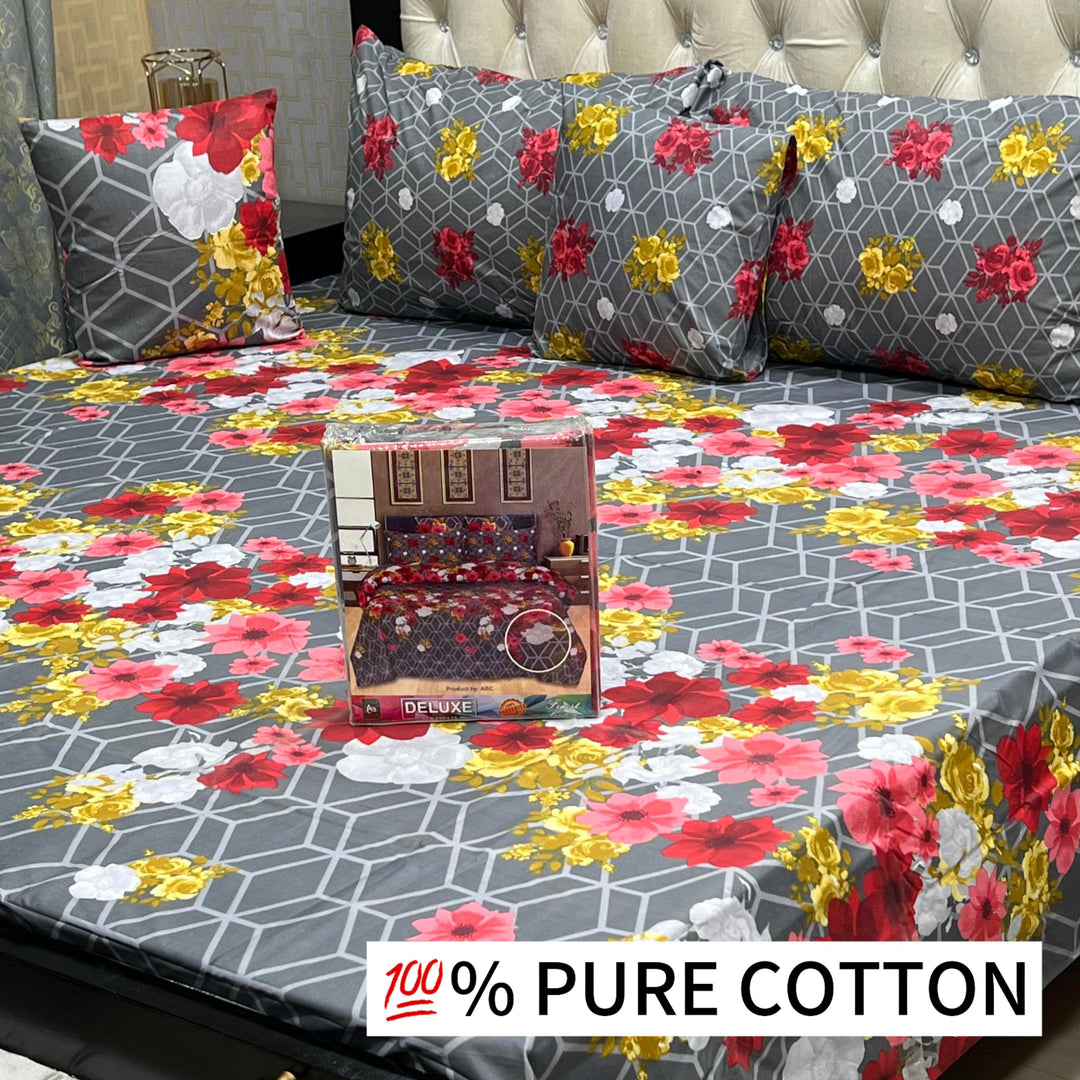 Pure Cotton Bedsheet 5pcs set Urban Blossom