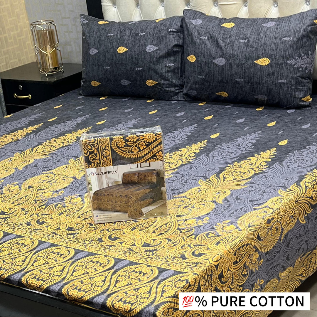 Pure Cotton bedsheet 3pcs Royal Twilight