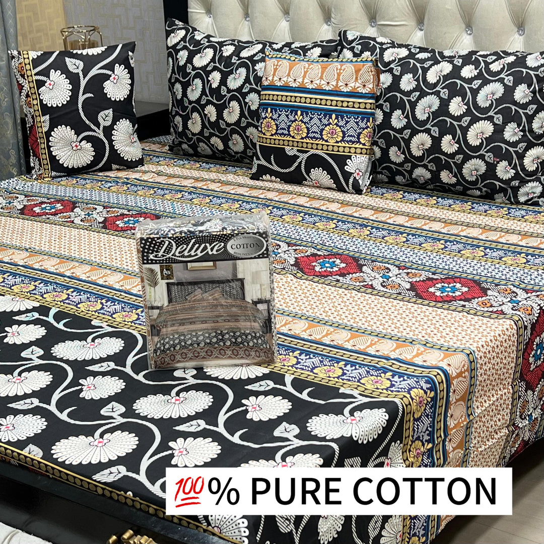Pure Cotton Bedsheet 5pcs set Heritage Luxe