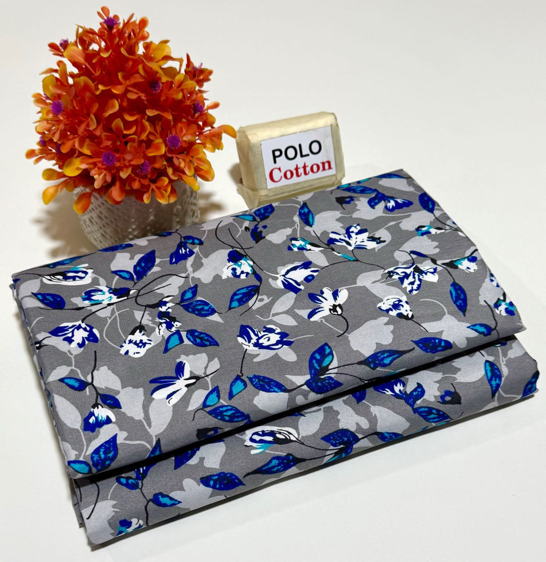Micro Polo Cotton 2pcs Suit Slate Bloom