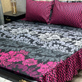 Luxury Cotton Salonica Double Bed Frill Bedsheet Fuchsia Baroque Bliss