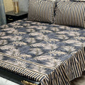 Luxury Cotton Salonica Double Bed Frill Bedsheet Forest Night Frill