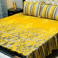 Luxury Cotton Salonica Double Bed Frill Bedsheet Sunlit Meadow Frill