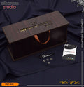 Carnivals Wash&Wear Boski Fabric for Men By Al-Karam in Wooden Box Navy Blue
