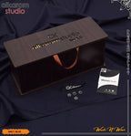 Carnivals Wash&Wear Boski Fabric for Men By Al-Karam in Wooden Box Navy Blue