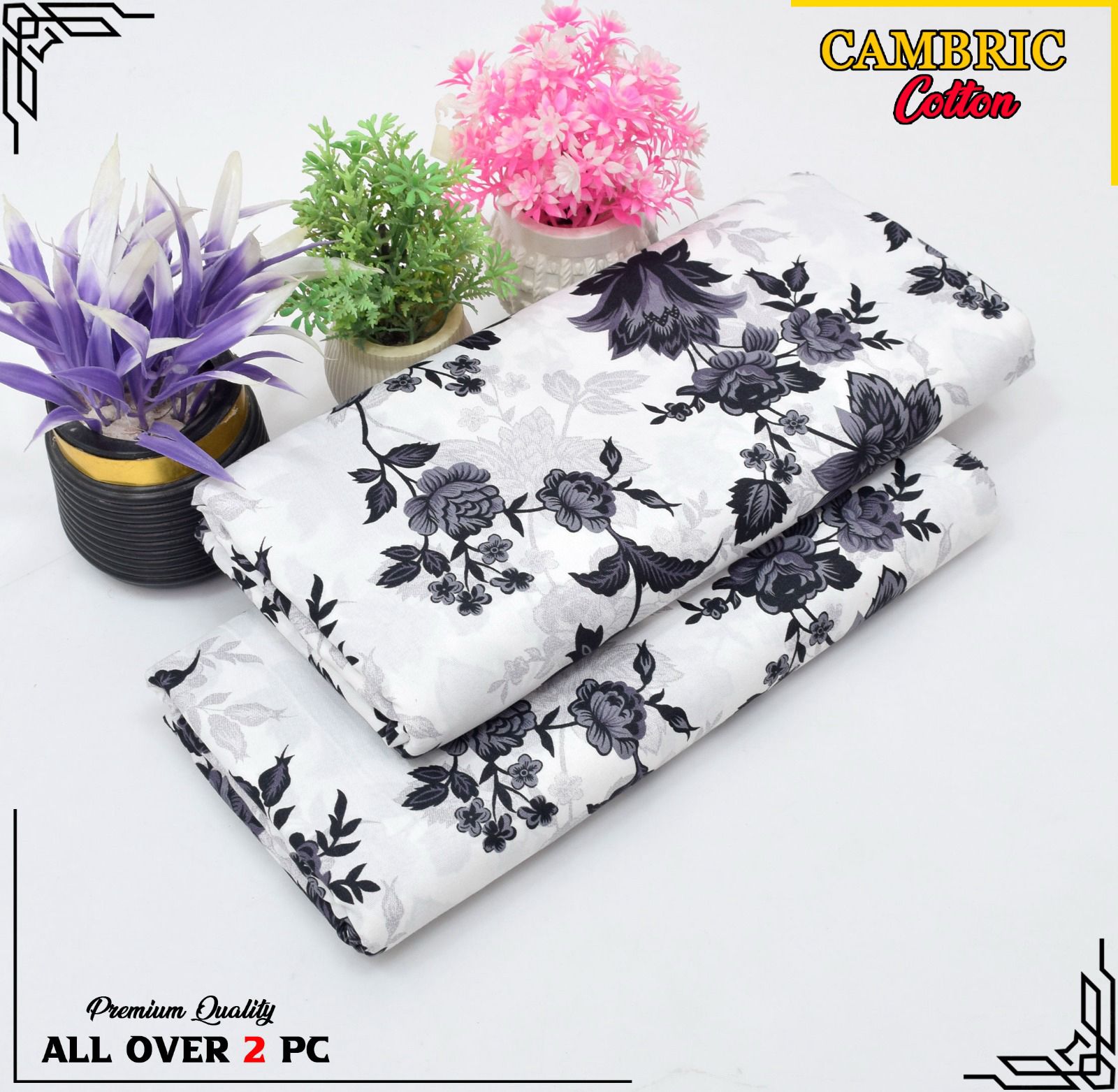 Summer Cotton All over 2pcs Premium Suit Lunar Bloom