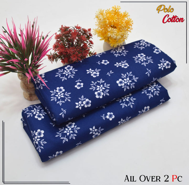 Micro Polo Cotton 2pcs Suit Indigo Petal Dream