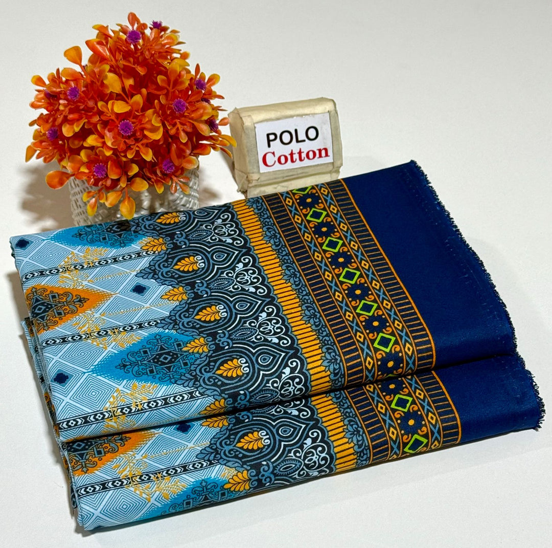 Micro Polo Cotton 2pcs Suit Ocean Sunset Elegance