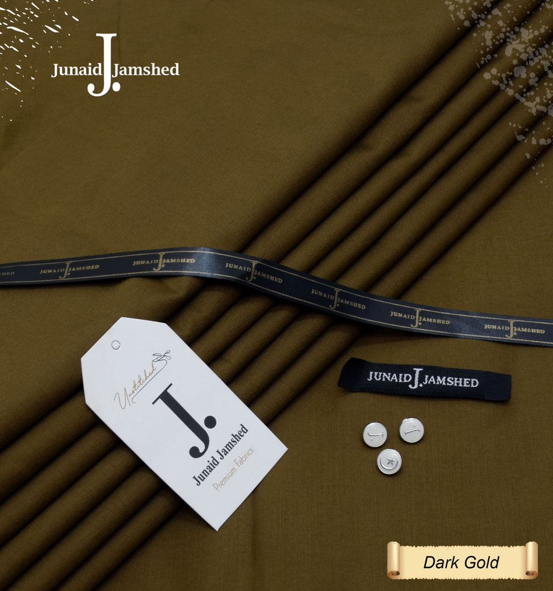 J. Junaid Jamshaid Online All Season Wash & Wear Boski For Men Dark Gold
