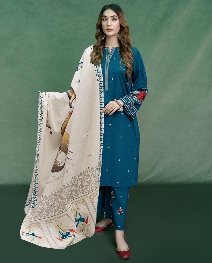 URGE Embroidered Dhanak Fency 3pcs Vol 0100