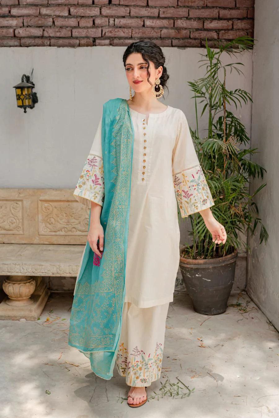 AISLING Embroidered Dhanak Fency 3pcs Vol 0102