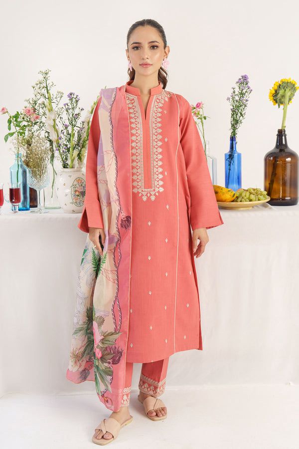 URGE Embroidered Dhanak Fency 3pcs Vol 0105