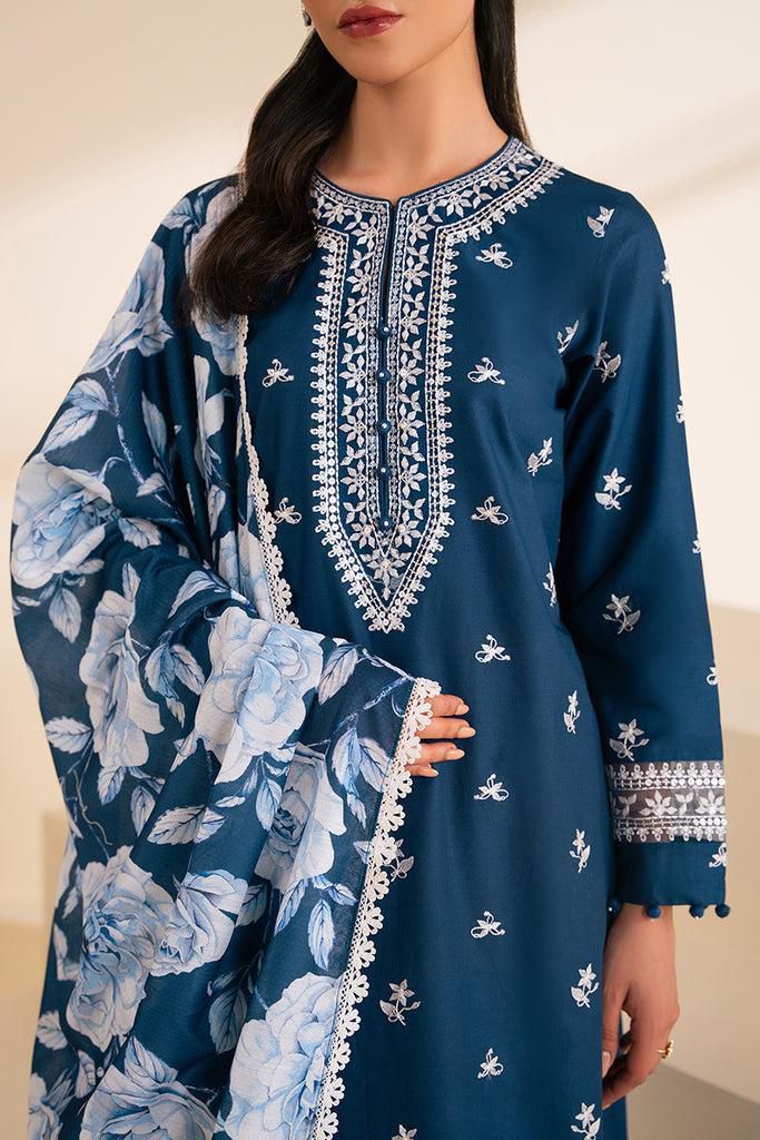 CROSS STITCH Embroidered Dhanak Fency 3pcs Vol 0107