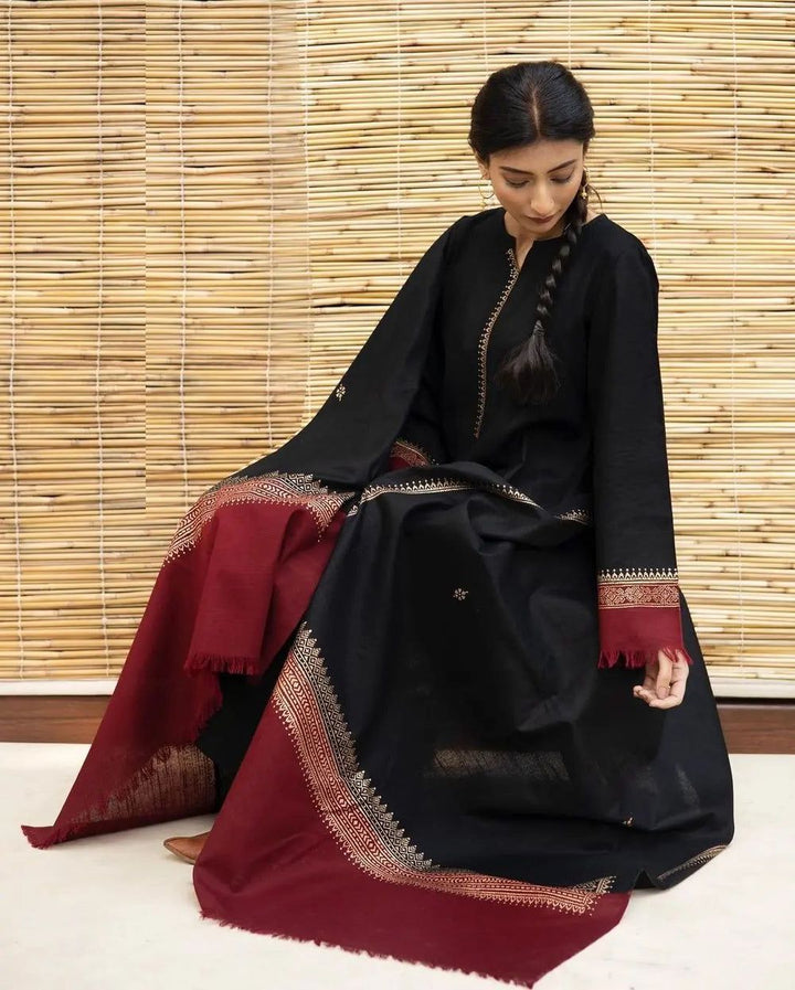 DYOT Embroidered Dhanak Fency 3pcs Vol 0110