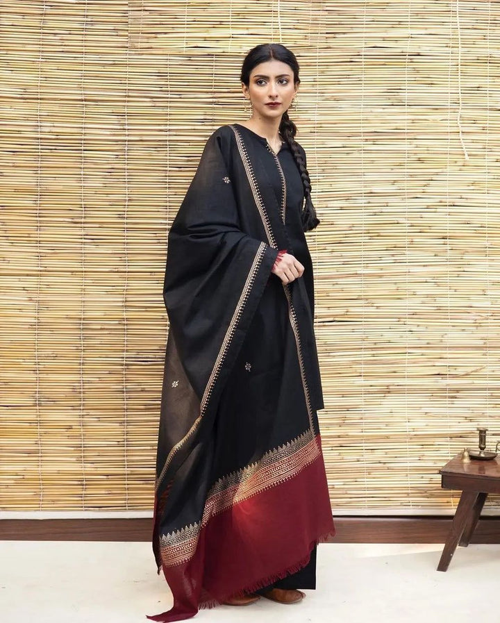 DYOT Embroidered Dhanak Fency 3pcs Vol 0110