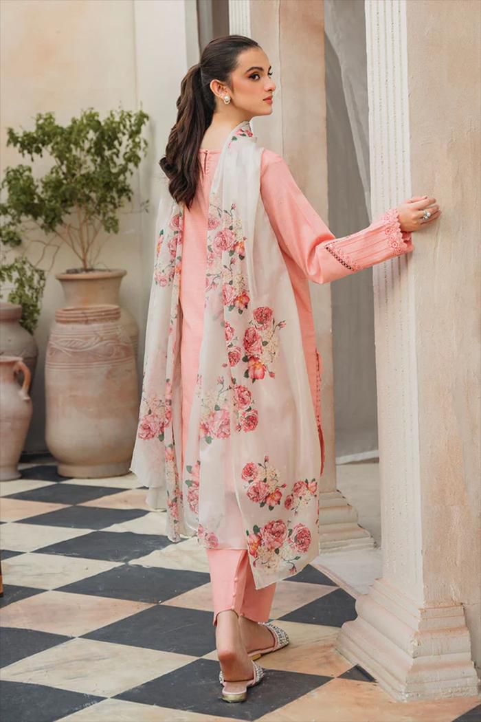 ZIVA Embroidered Dhanak Fency 3pcs Vol 0115