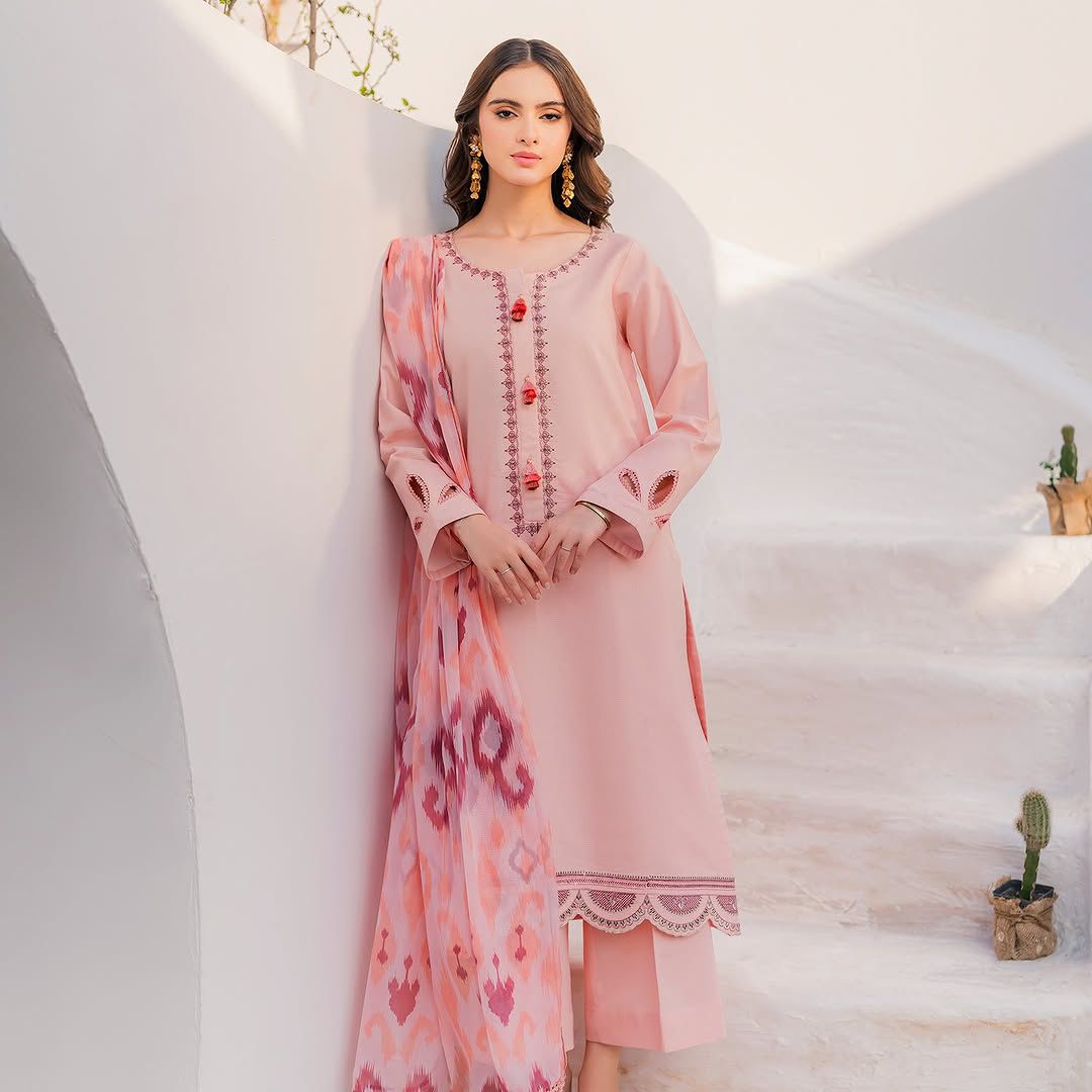 ETHNIC Embroidered Dhanak Fency 3pcs Vol 0122