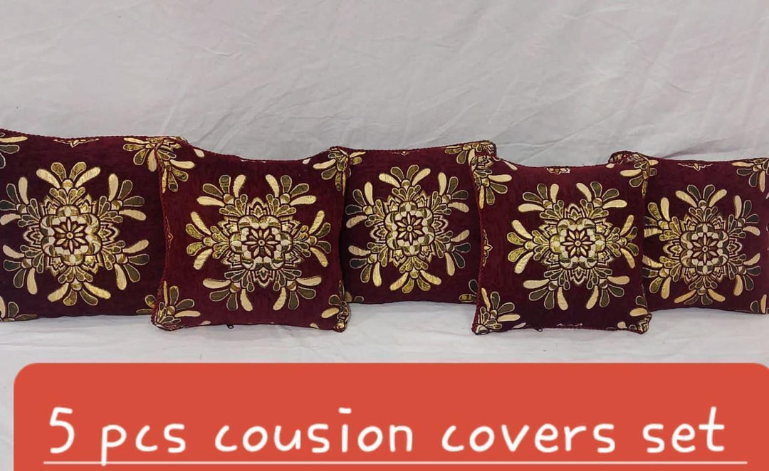 Luxury Velvet Jacquard Cushion Covers Pack of 5 AYCSH-00958