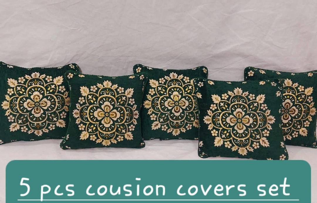 Luxury Velvet Jacquard Cushion Covers Pack of 5 AYCSH-00960