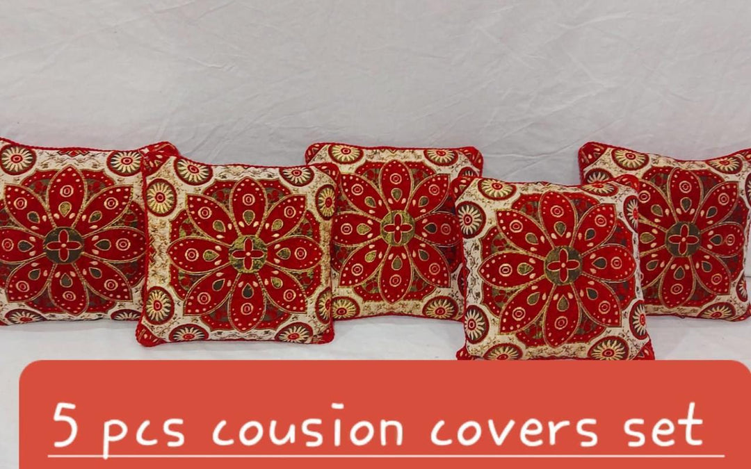 Luxury Velvet Jacquard Cushion Covers Pack of 5 AYCSH-00963