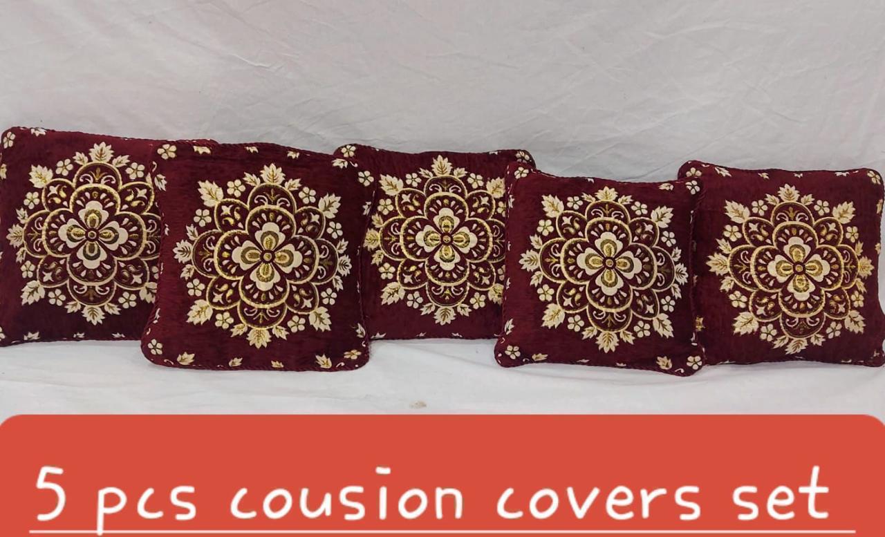 Luxury Velvet Jacquard Cushion Covers Pack of 5 AYCSH-00975