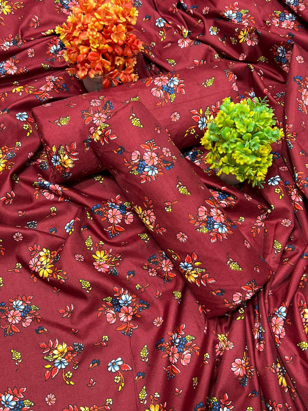 Micro Polo Cotton 2pcs Suit Mulberry Bouquet