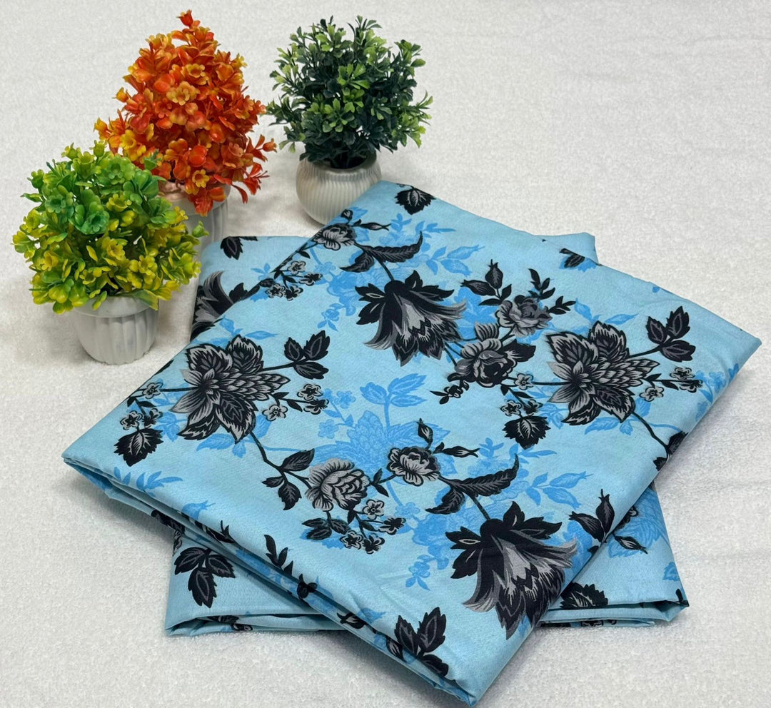 Micro Polo Cotton 2pcs Suit Blue Moon Garden