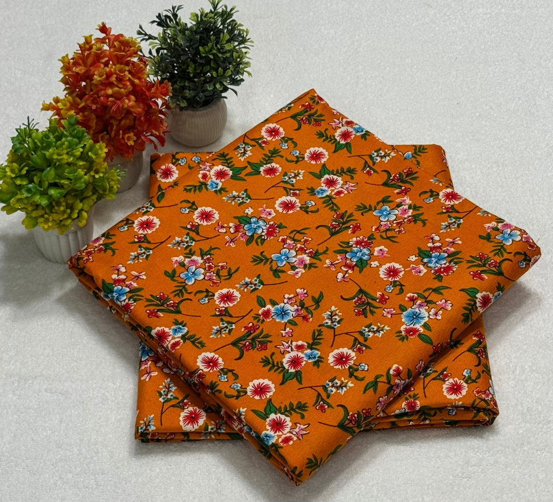 Micro Polo Cotton 2pcs Suit Tangerine Tropics