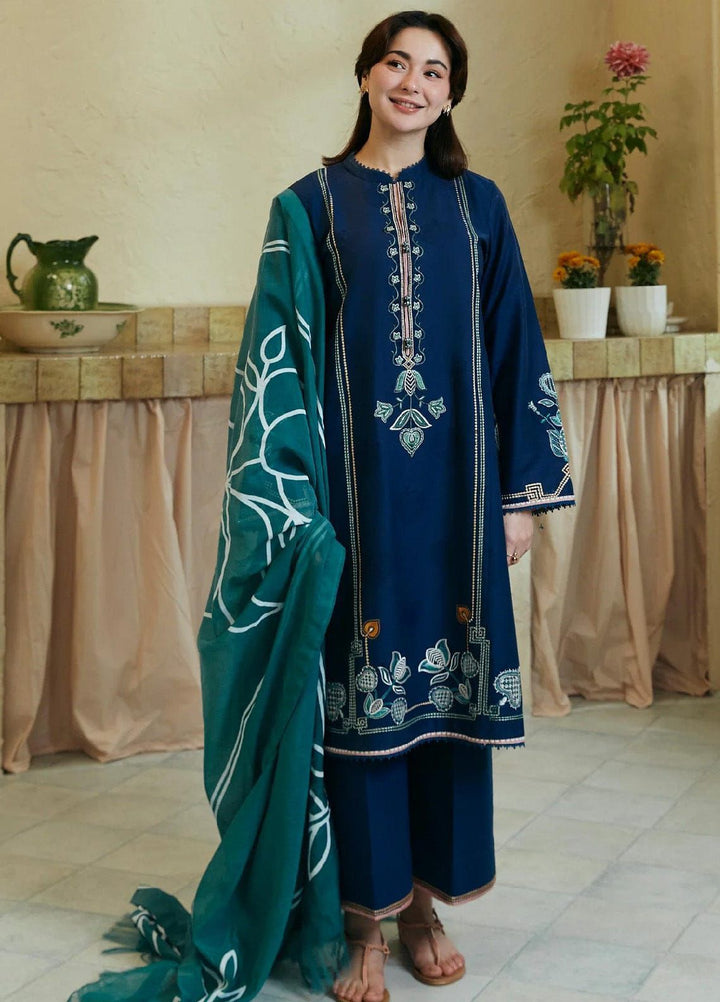 COCO Embroidered Dhanak Fency 3pcs Vol 0129