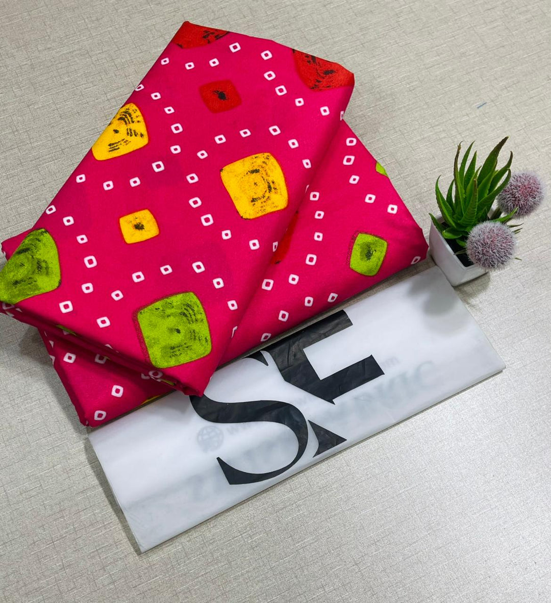 Summer Cotton All over 2pcs Premium Fuchsia Fizz Pink