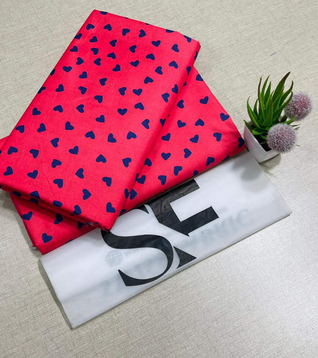 Summer Cotton All over 2pcs Premium Ruby Romance Blue