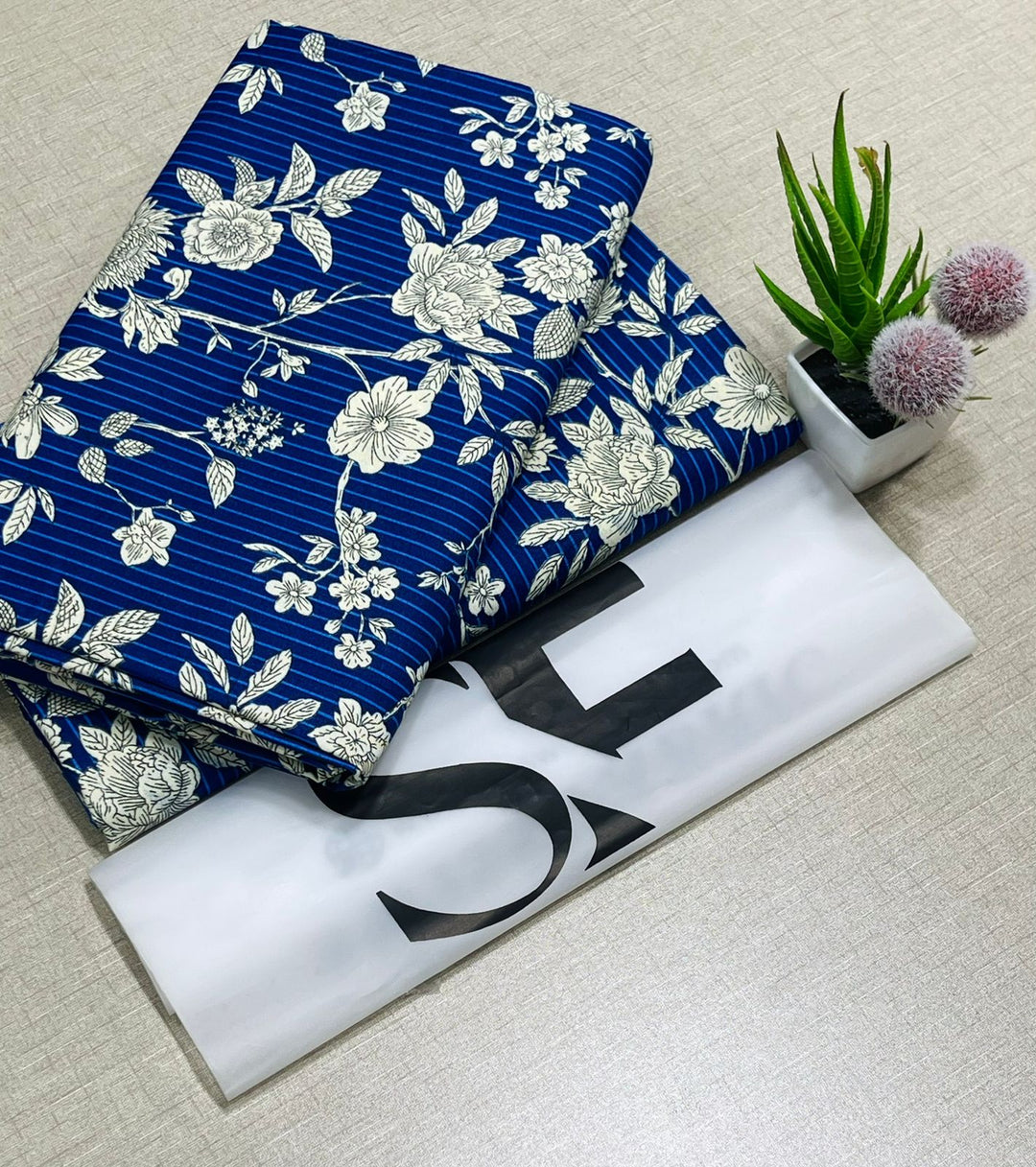 Summer Cotton All over 2pcs Premium Arctic Blossom blue