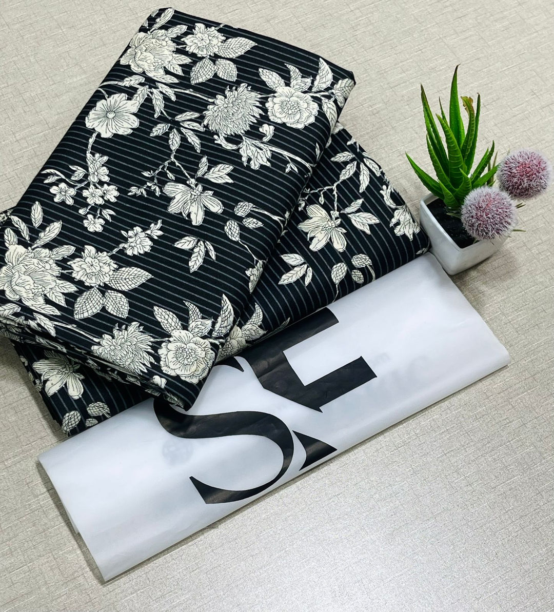 Summer Cotton All over 2pcs Premium Arctic Blossom black
