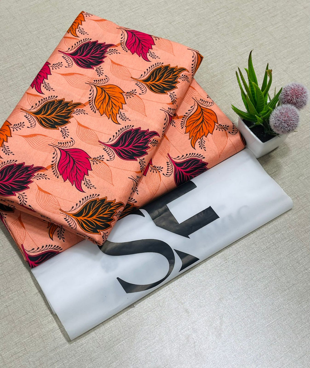 Summer Cotton All over 2pcs Premium Sunset Grove peach