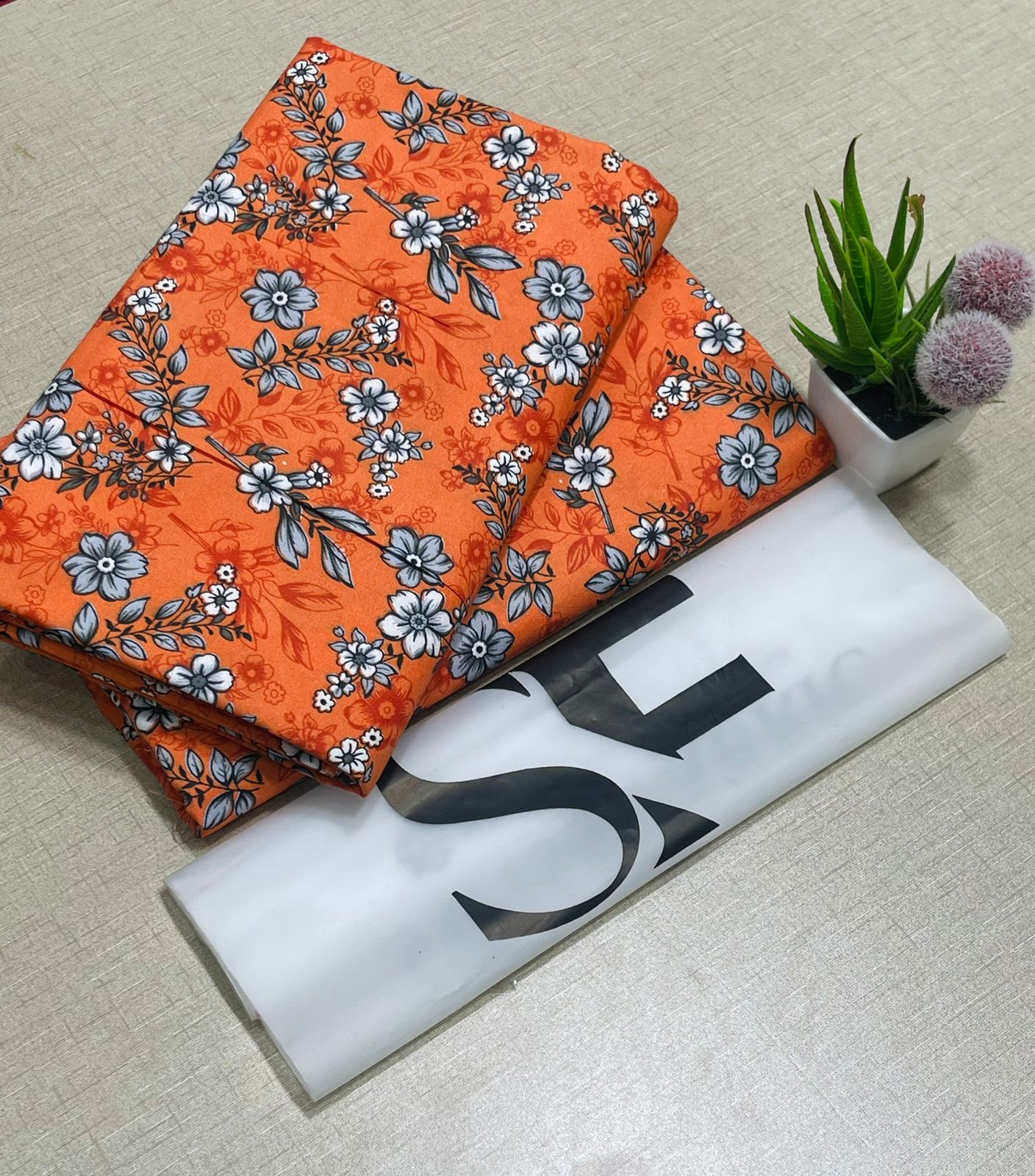 Summer Cotton All over 2pcs Premium Vibrant Orange
