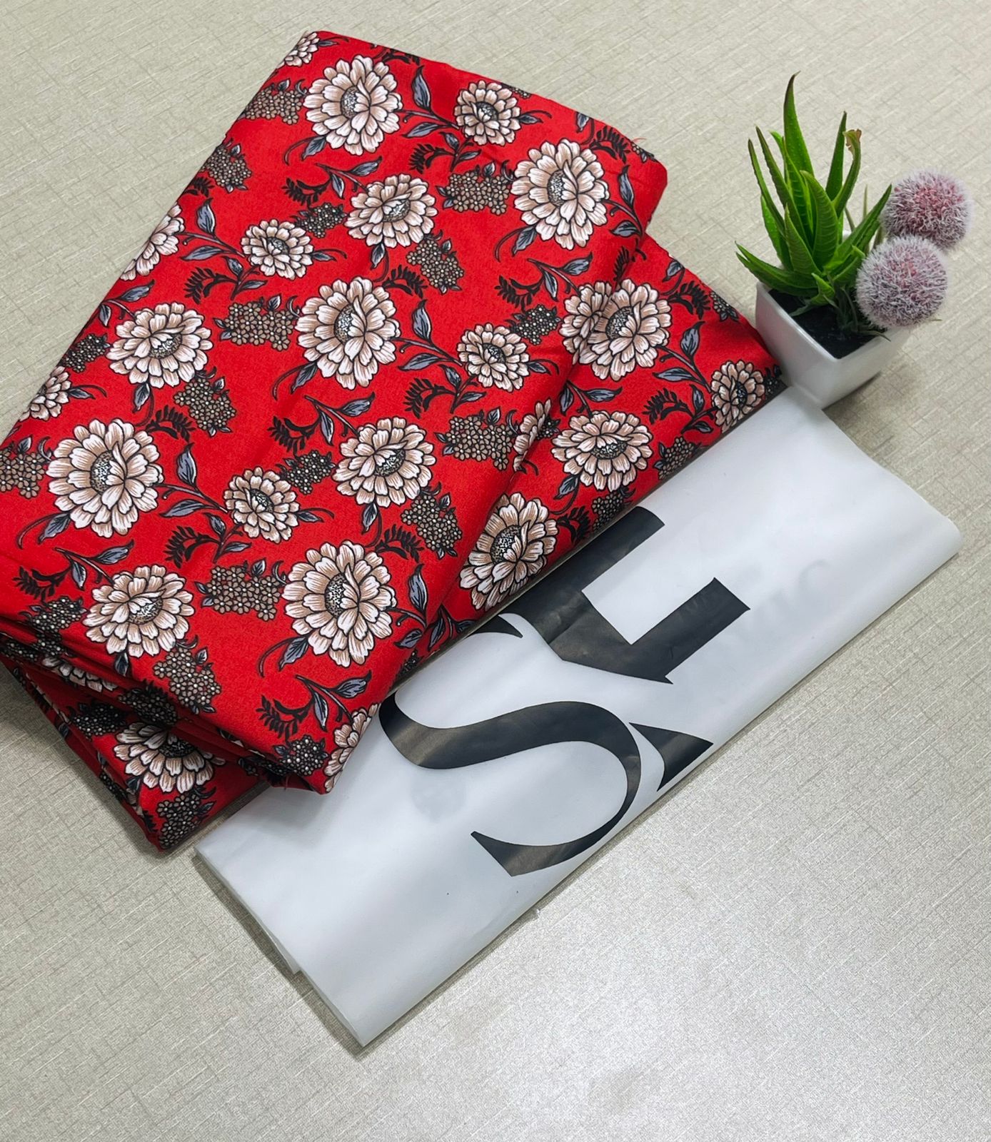Summer Cotton All over 2pcs Premium Forest Whisper red