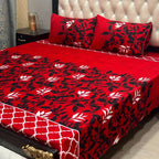 3D Leather Crystal Cotton Bedsheet AM3D-00425