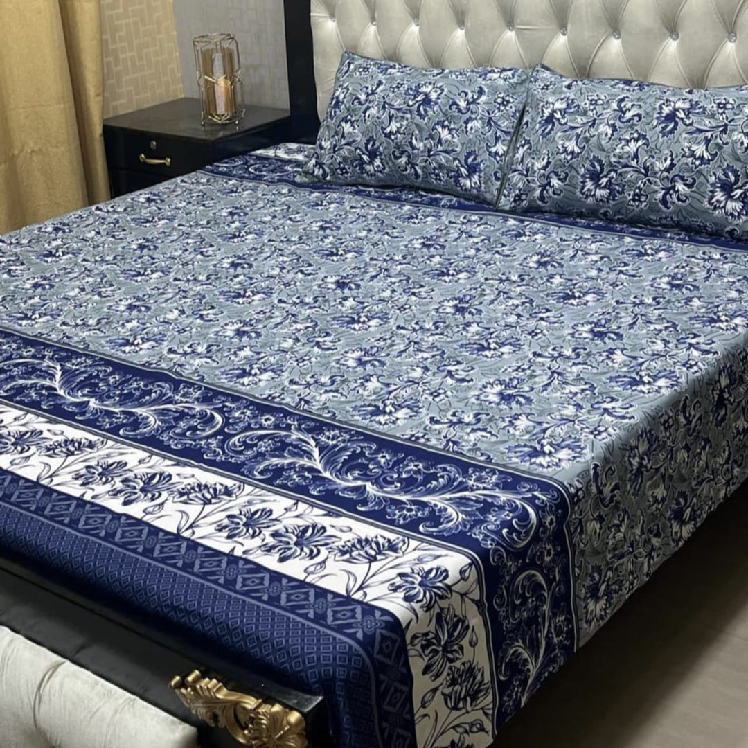 3D Leather Crystal Cotton Bedsheet AM3D-00429