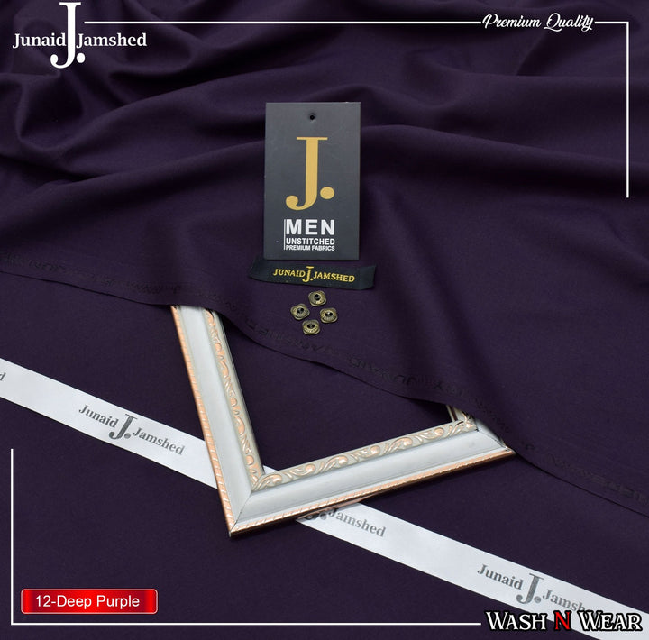J. Junaid Jamshaid Online Premium Wash & Wear Suiting For Men Deep Purple