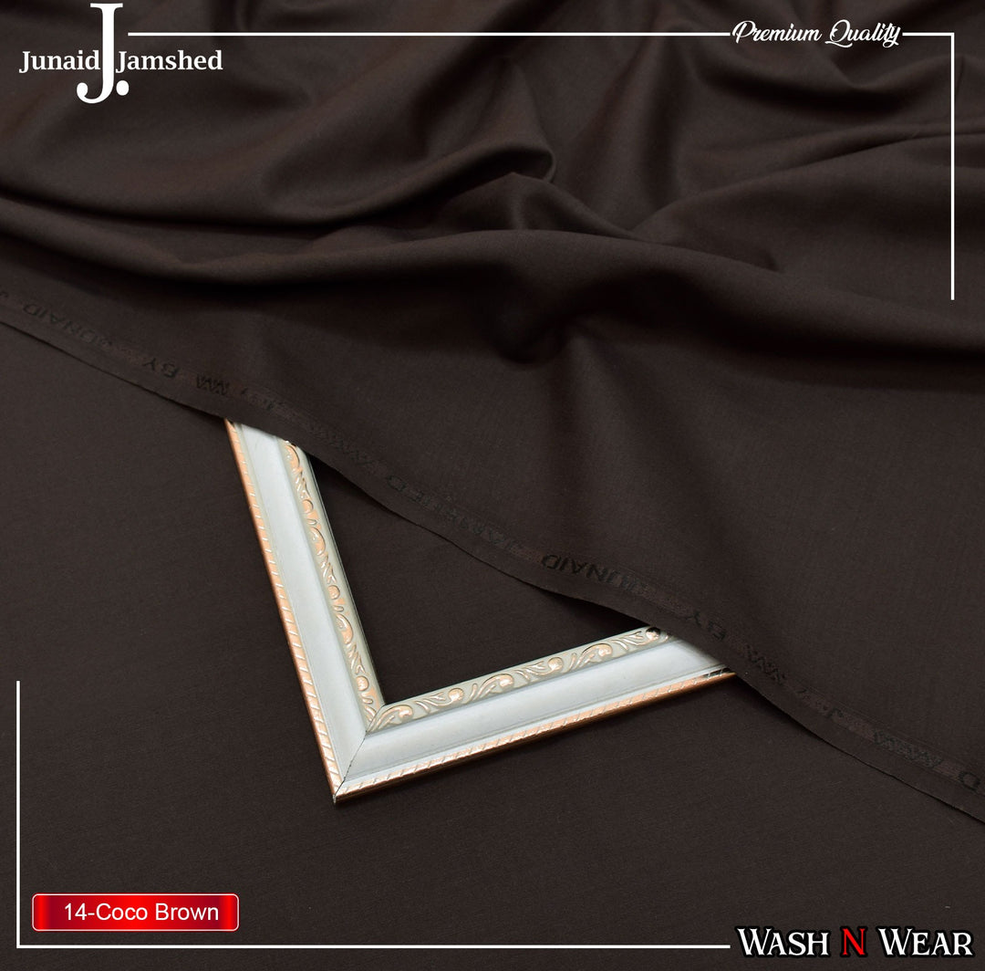 J. Junaid Jamshaid Online Premium Wash & Wear Suiting For Men CoCo Brown